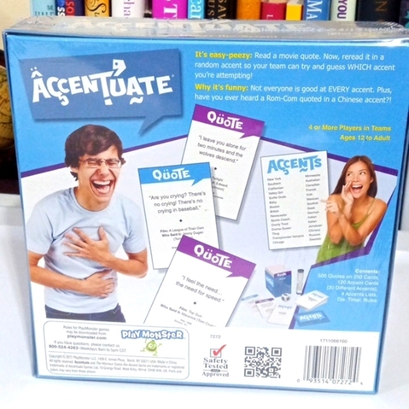 ACCENTUATE THE GUESS THE ACCENT GAME AGES 12 TO ADULT NWT - Picture 3 of 5